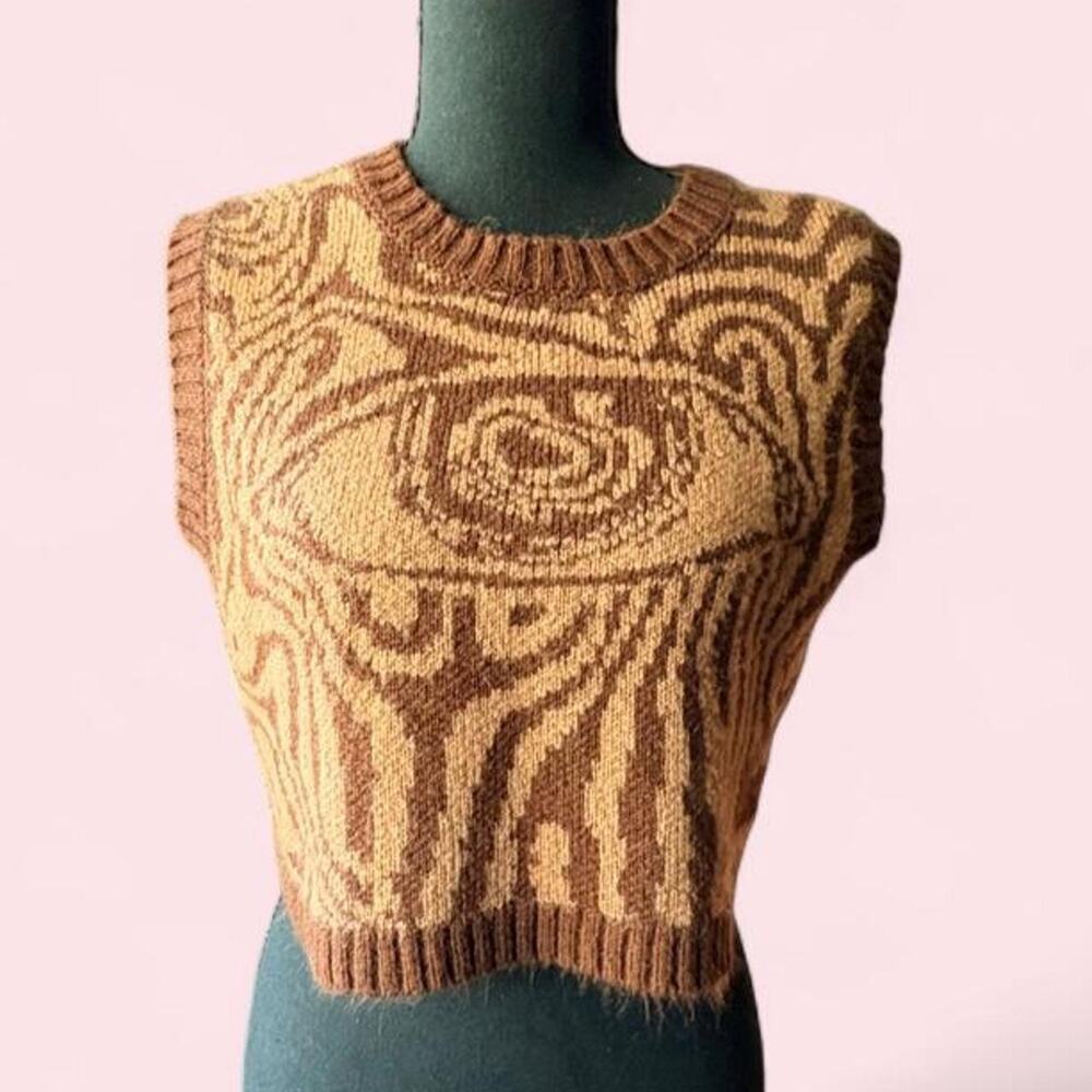 The Ragged Priest Knit Vest Size S Layering Streetwear Alt Grunge Dark Fairy